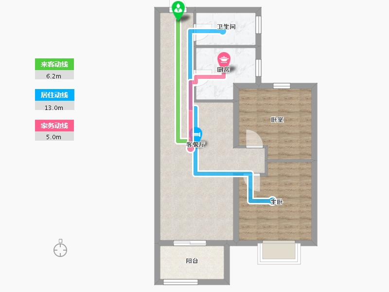 江苏省-徐州市-千禧城-65.00-户型库-动静线