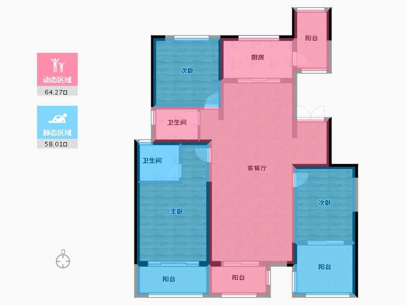 陕西省-渭南市-海兴漫香郡-109.00-户型库-动静分区