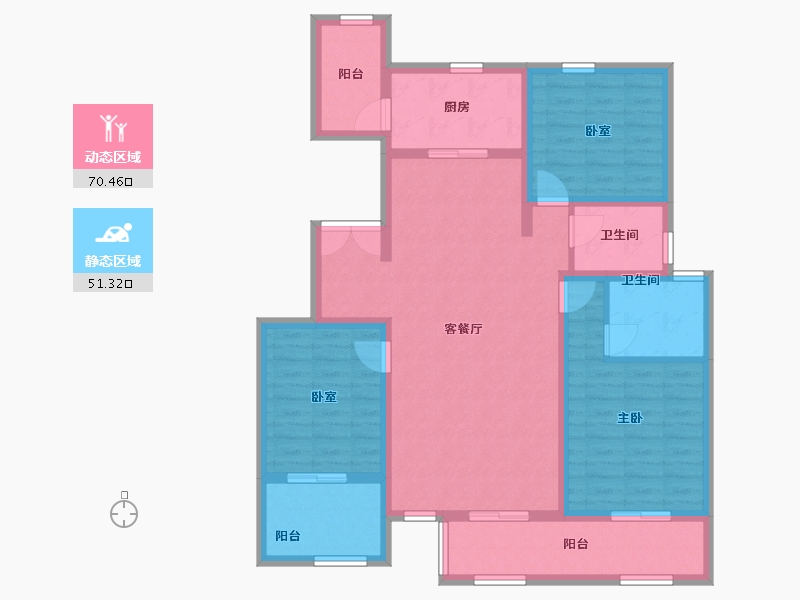 陕西省-渭南市-海兴漫香郡-127.00-户型库-动静分区