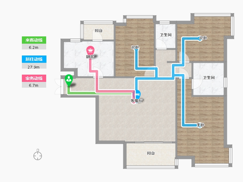 上海-上海市-春申万科假日风景畹町路99弄A-110.00-户型库-动静线