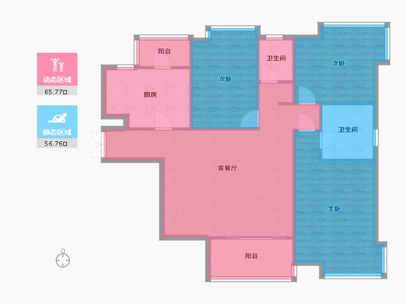 上海-上海市-春申万科假日风景畹町路99弄A-110.00-户型库-动静分区