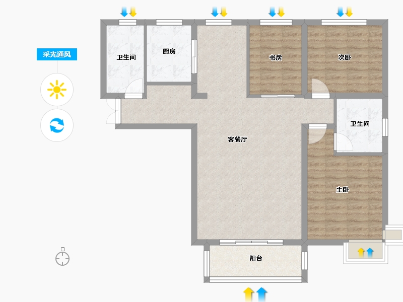 河北省-衡水市-世纪名郡-98.00-户型库-采光通风