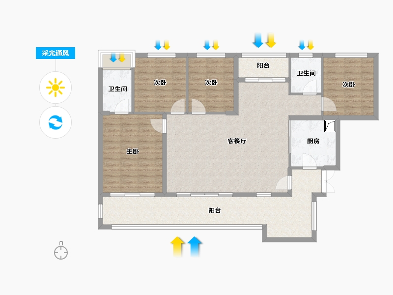 贵州省-铜仁市-多维国际-118.00-户型库-采光通风