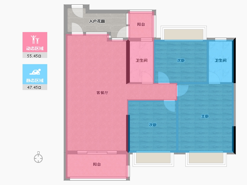 广东省-阳江市-泓景苑-98.00-户型库-动静分区