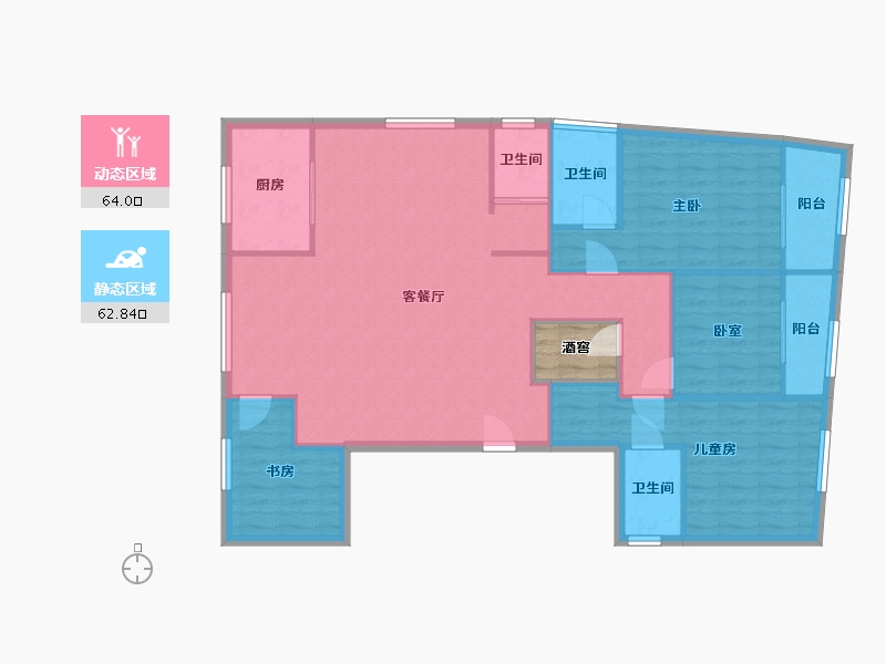 福建省-龙岩市-福江小区-130.00-户型库-动静分区