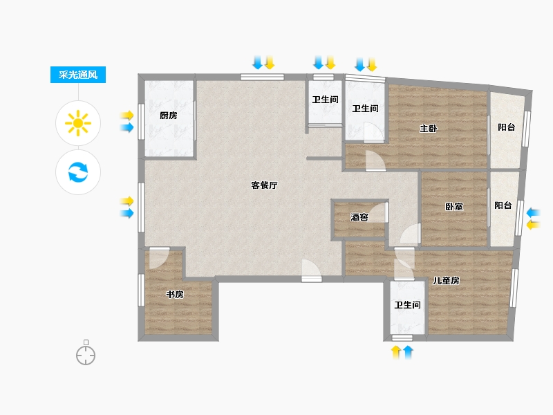 福建省-龙岩市-福江小区-130.00-户型库-采光通风