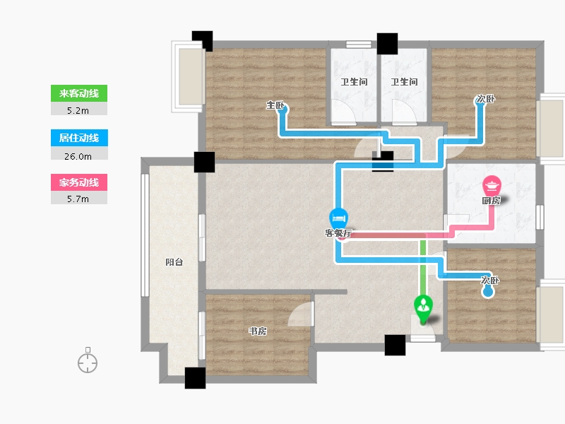 福建省-三明市-福源佳苑-110.00-户型库-动静线