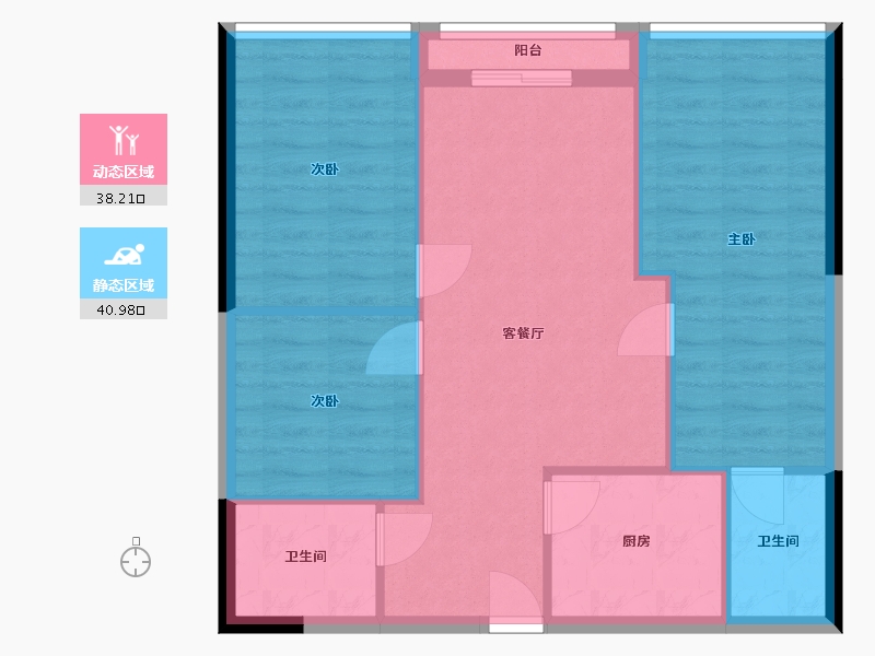 广东省-东莞市-碧桂园苹果-106.00-户型库-动静分区