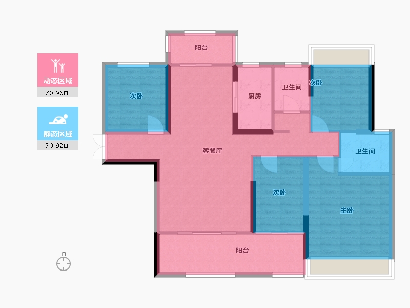 湖南省-怀化市-辰华未来城-141.00-户型库-动静分区