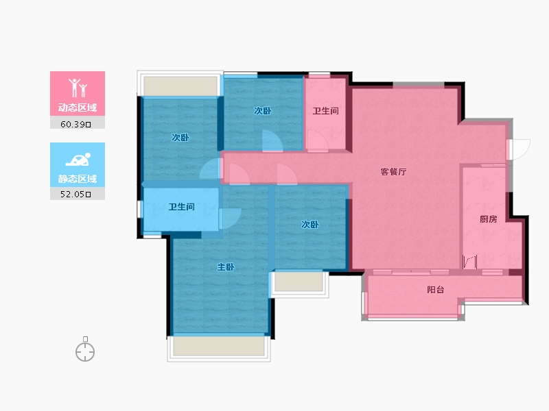 四川省-成都市-招商依云上城-100.00-户型库-动静分区