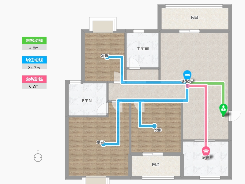 广西壮族自治区-柳州市-丽景嘉苑-110.00-户型库-动静线