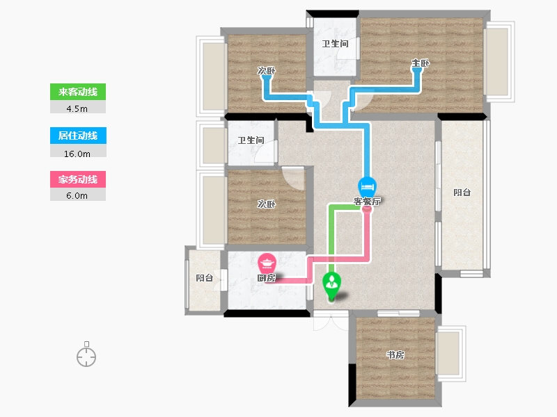 四川省-绵阳市-长虹橡树郡-98.74-户型库-动静线