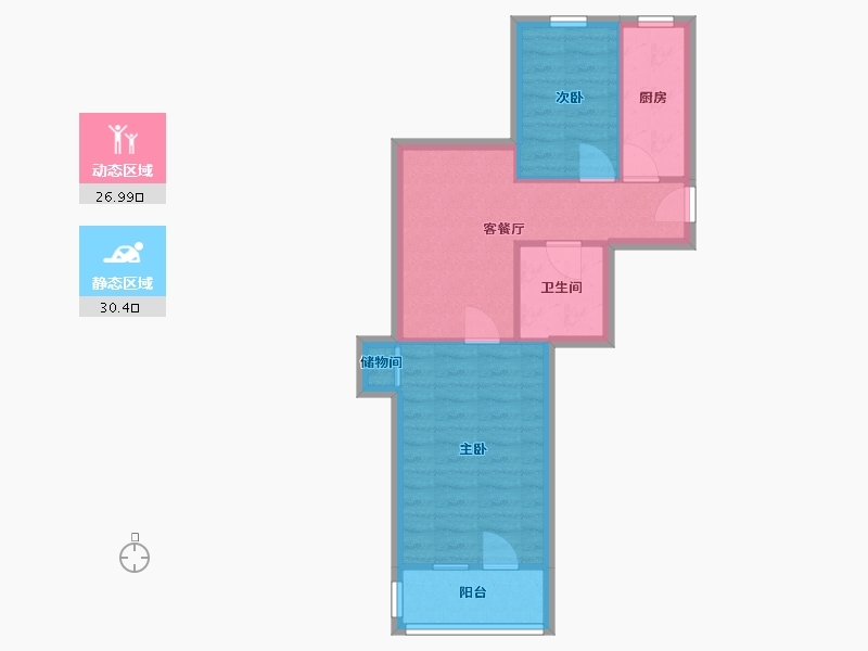 北京-北京市-南沙滩小区-49.40-户型库-动静分区