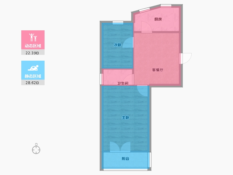 江苏省-苏州市-彩香一村四区-44.90-户型库-动静分区