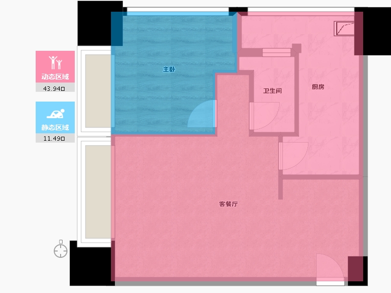 四川省-成都市-成都恒大-80.00-户型库-动静分区