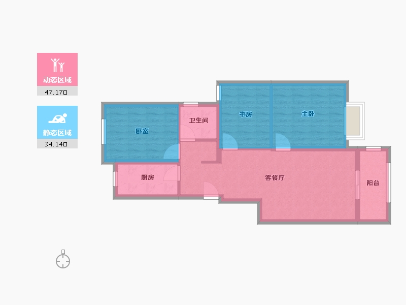 云南省-昆明市-绿地滇池国际健康城山澜苑-78.00-户型库-动静分区