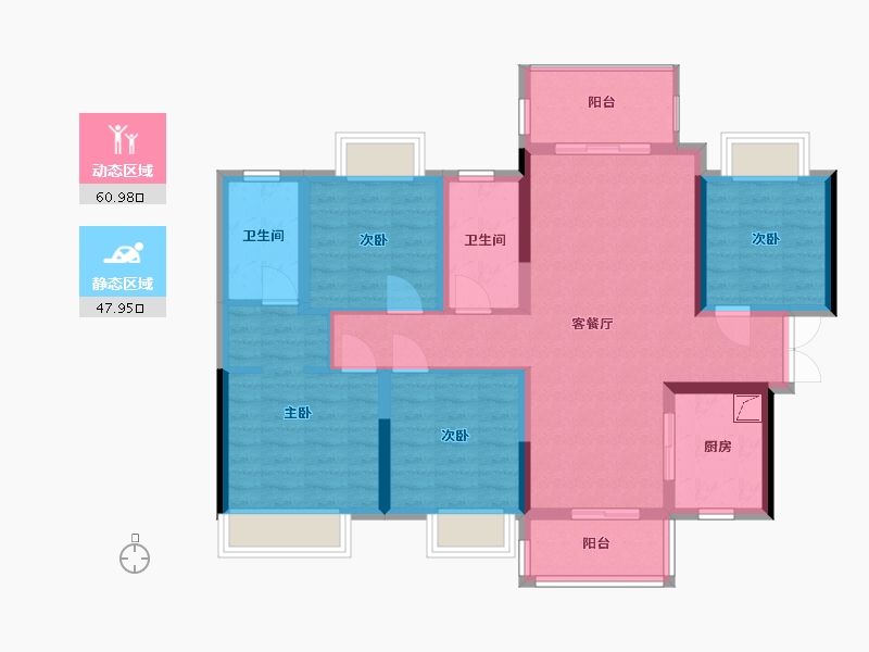 广东省-肇庆市-悦公馆-C区-121.00-户型库-动静分区