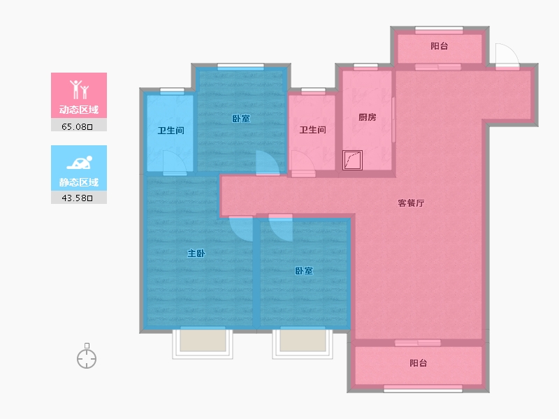 陕西省-延安市-延安万达城-79.00-户型库-动静分区