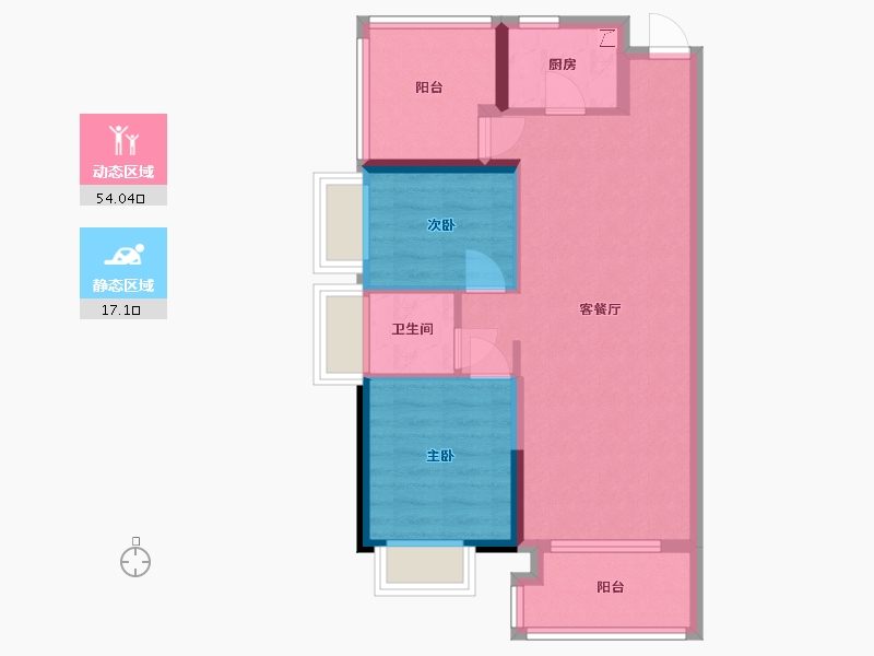 广东省-惠州市-仁和美地-83.00-户型库-动静分区