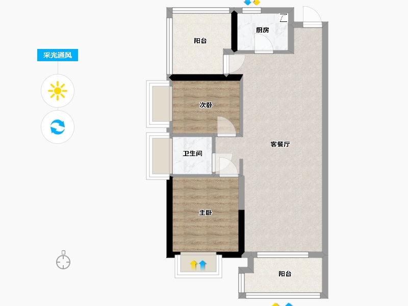 广东省-惠州市-仁和美地-83.00-户型库-采光通风