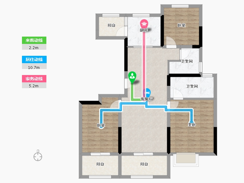 江苏省-南通市-仁恒公园世纪-32.00-户型库-动静线