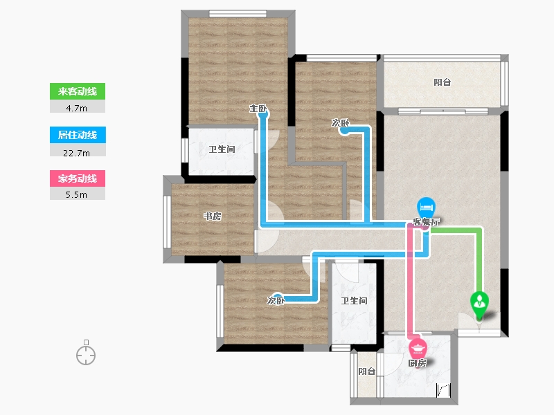 四川省-广安市-凸凹紫云府-110.00-户型库-动静线