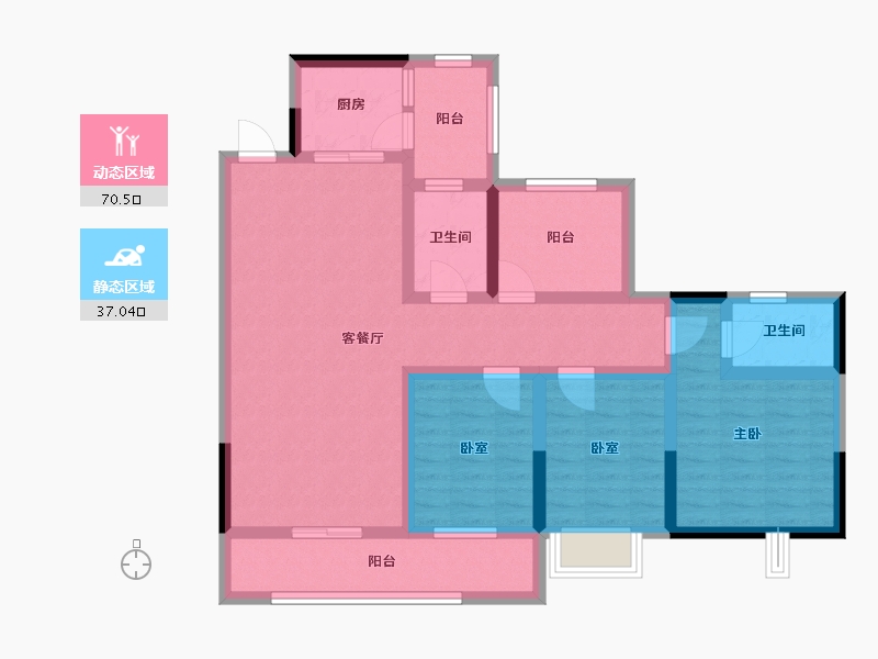 广西壮族自治区-梧州市-旺城首玺-123.00-户型库-动静分区