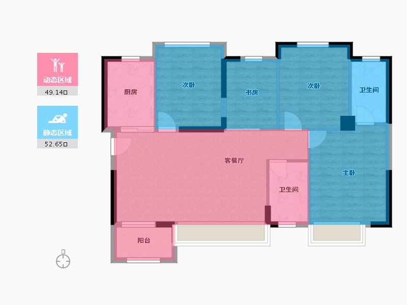 福建省-厦门市-万科金域缇香-92.00-户型库-动静分区