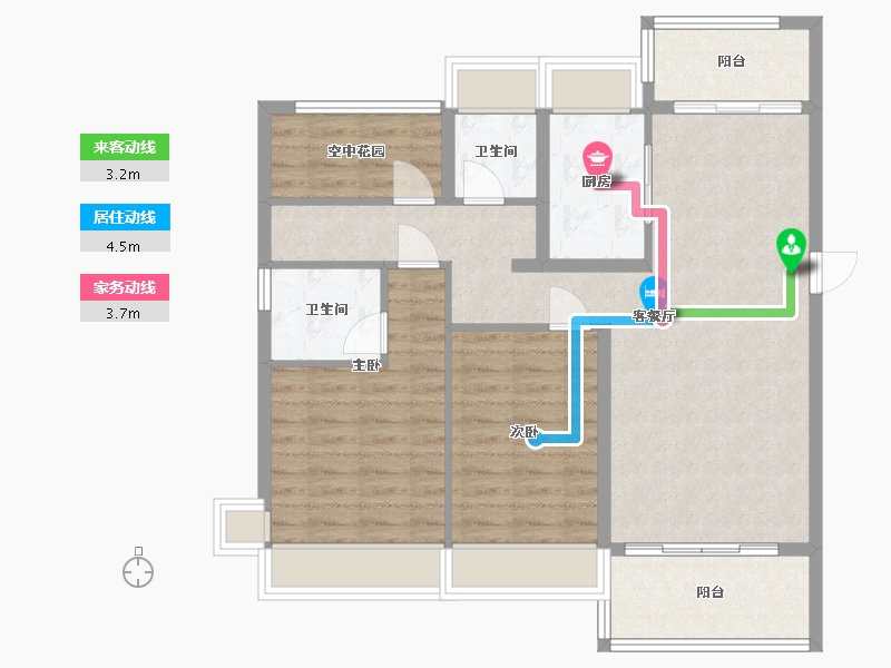 广东省-江门市-新仕界花园-99.00-户型库-动静线