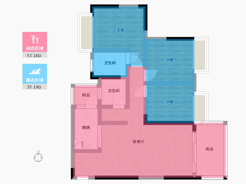 四川省-南充市-禾瑞源-74.00-户型库-动静分区