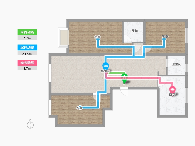 山东省-潍坊市-新天国际-106.00-户型库-动静线