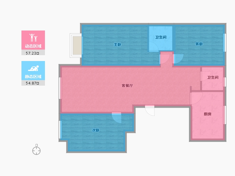 山东省-潍坊市-新天国际-106.00-户型库-动静分区