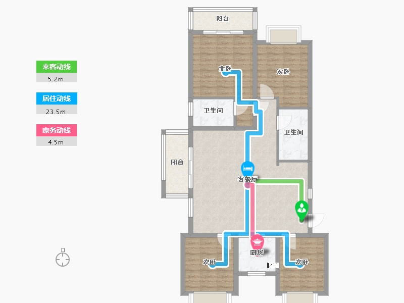 福建省-福州市-天逸-108.00-户型库-动静线