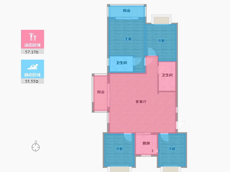 福建省-福州市-天逸-108.00-户型库-动静分区