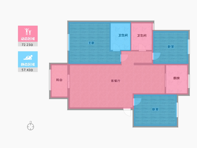 河北省-石家庄市-宏屹·上院-117.00-户型库-动静分区