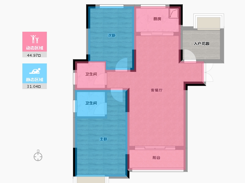 湖南省-长沙市-上园小区-80.00-户型库-动静分区