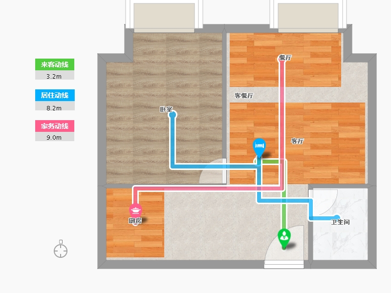 江苏省-南通市-绿地·茁寓-48.00-户型库-动静线