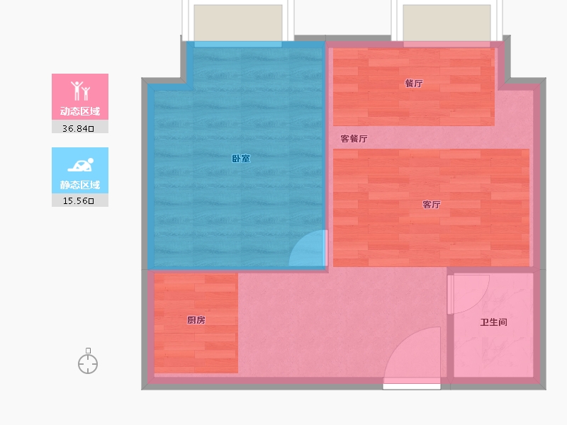 江苏省-南通市-绿地·茁寓-48.00-户型库-动静分区