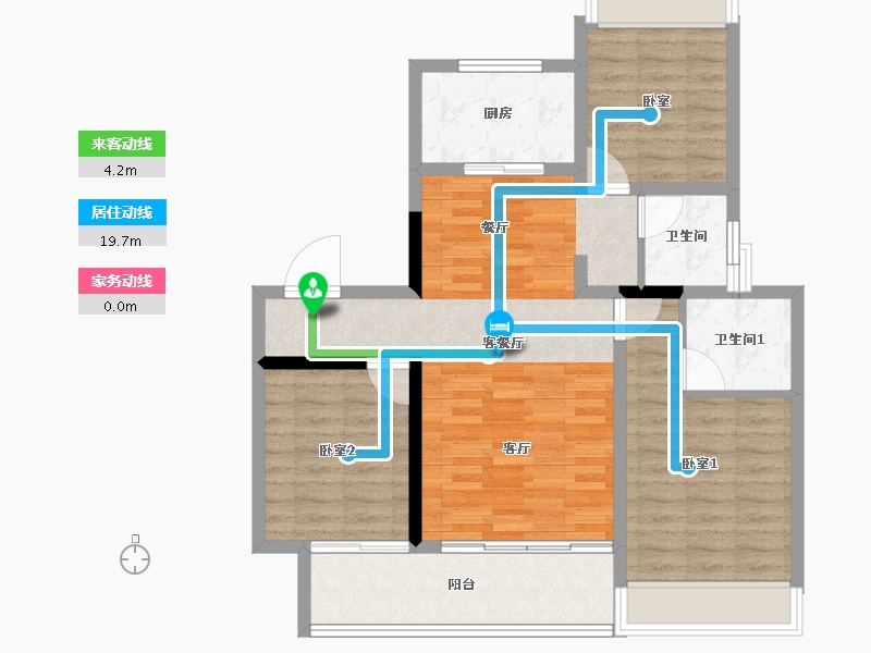 江苏省-南通市-澜庭序-88.00-户型库-动静线