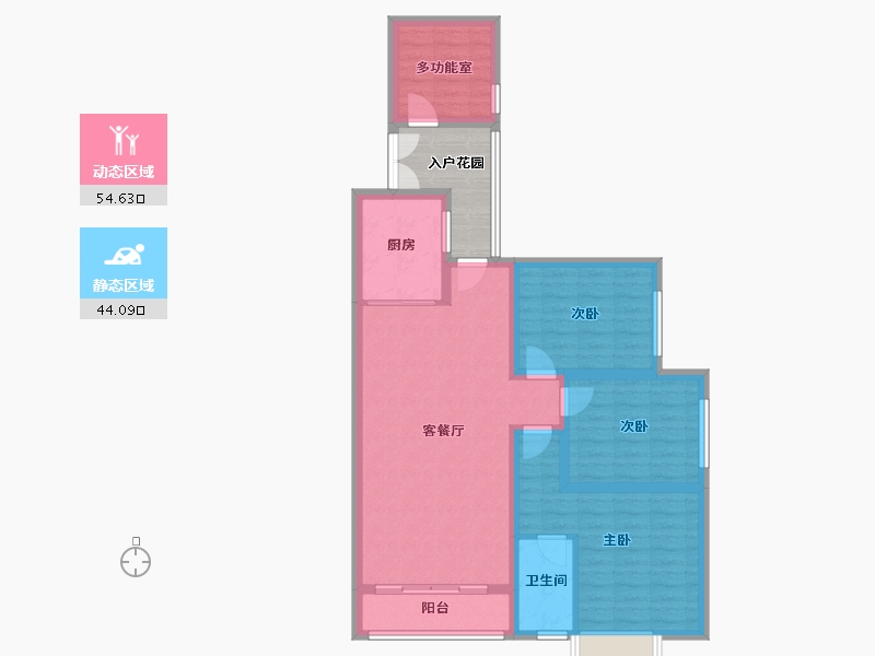 贵州省-毕节市-生态丽景3期-92.00-户型库-动静分区