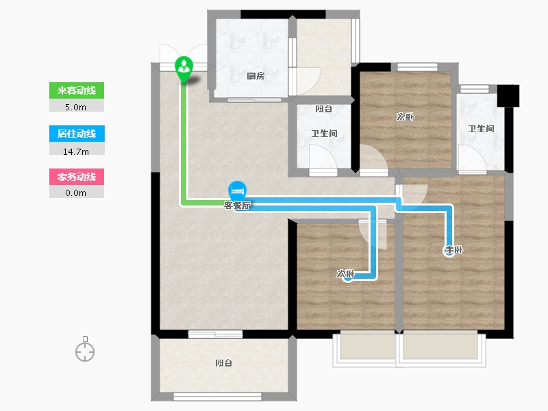 贵州省-贵阳市-谦翔樾府-84.20-户型库-动静线