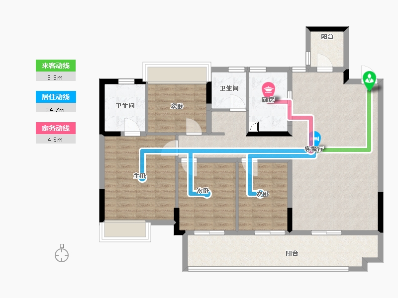 四川省-遂宁市-正黄翡翠湾-115.00-户型库-动静线