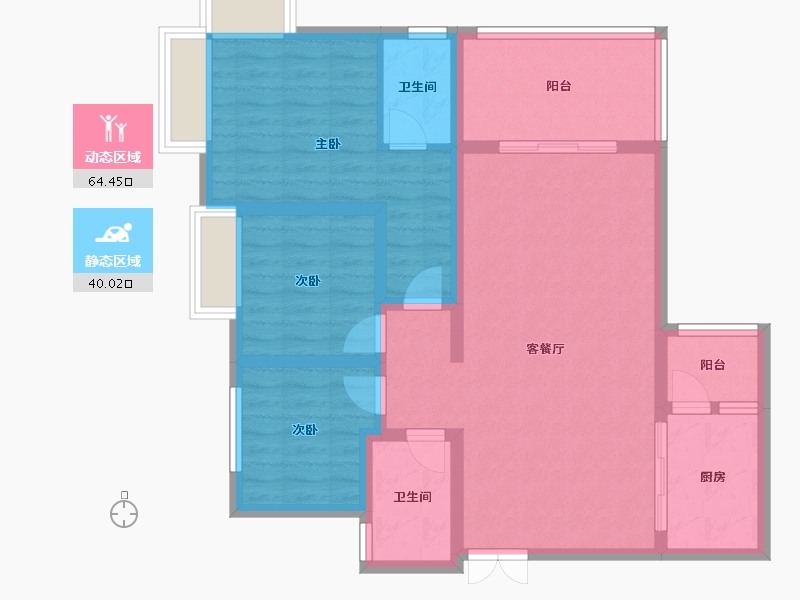 贵州省-毕节市-生态丽景3期-100.00-户型库-动静分区