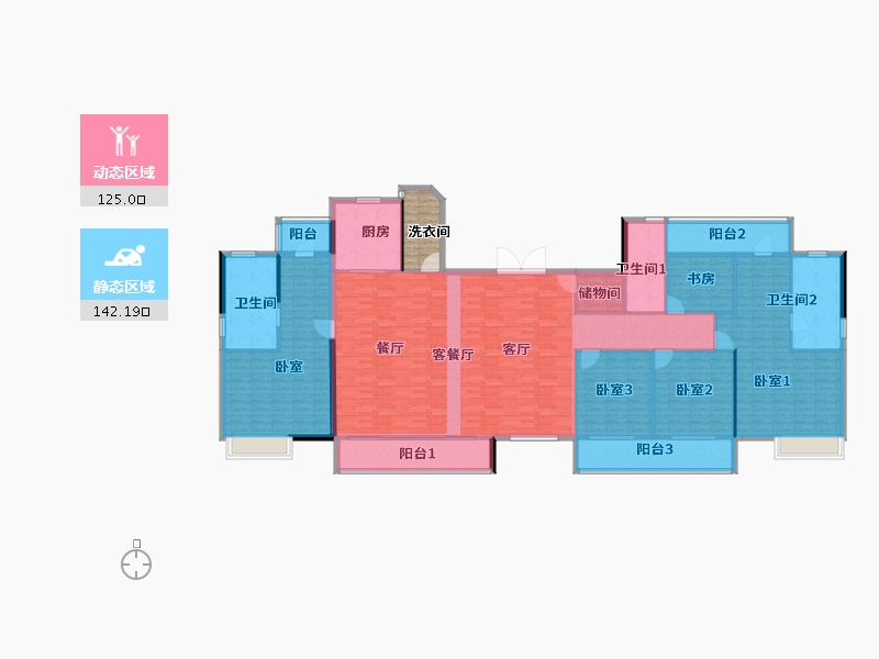 江苏省-南通市-南通和风雅颂-254.50-户型库-动静分区