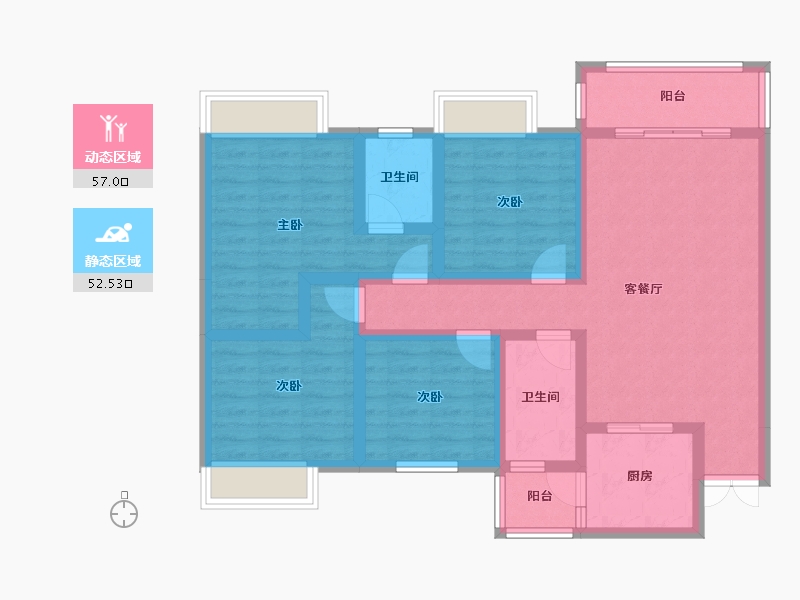 贵州省-毕节市-生态丽景3期-108.00-户型库-动静分区