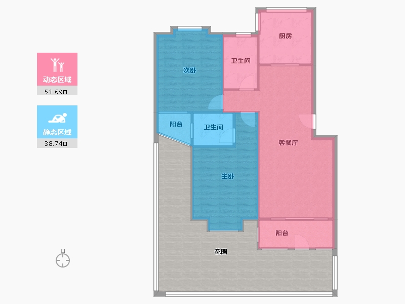 上海-上海市-东兰兴城-80.00-户型库-动静分区