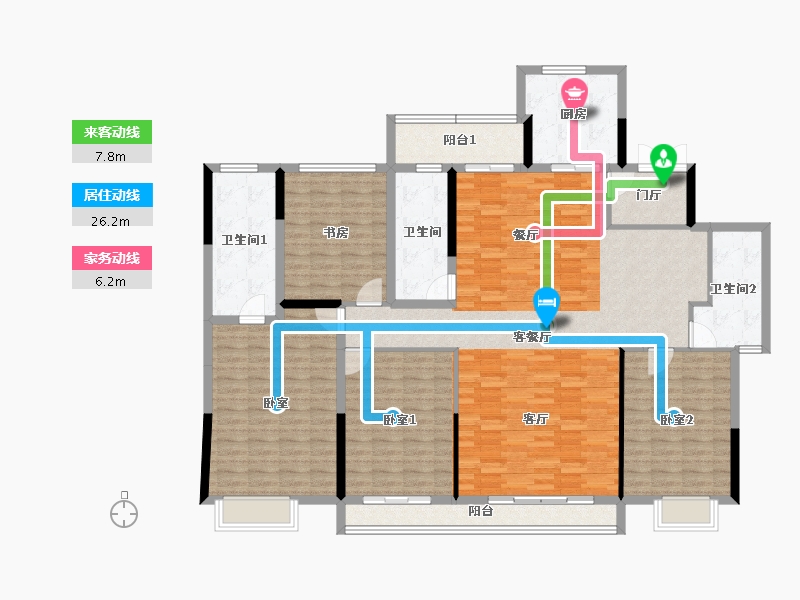 江苏省-南通市-南通和风雅颂-171.32-户型库-动静线