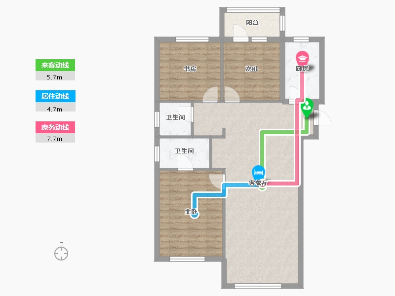 辽宁省-大连市-保利熙悦-94.72-户型库-动静线