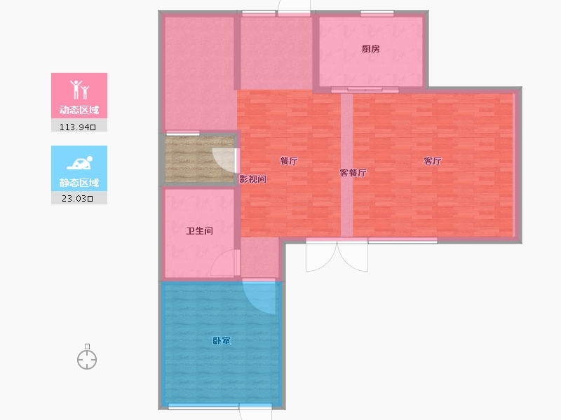 江苏省-南通市-蓝城·南通桃李春风-132.63-户型库-动静分区