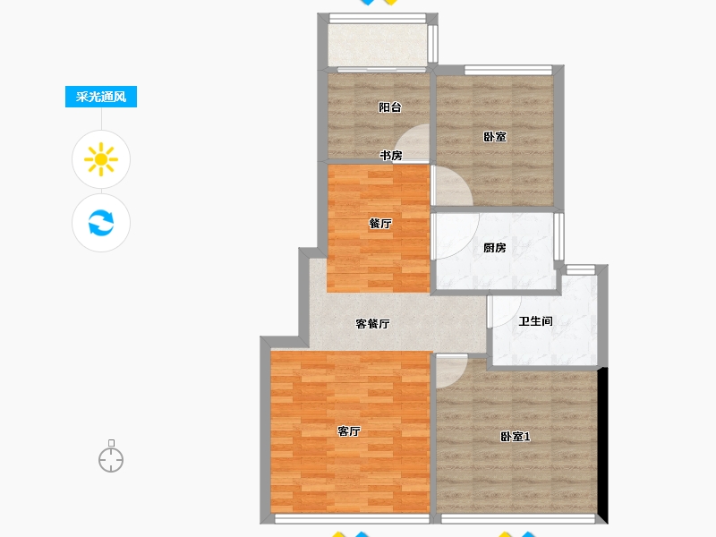 江苏省-南通市-九溪源著-72.20-户型库-采光通风